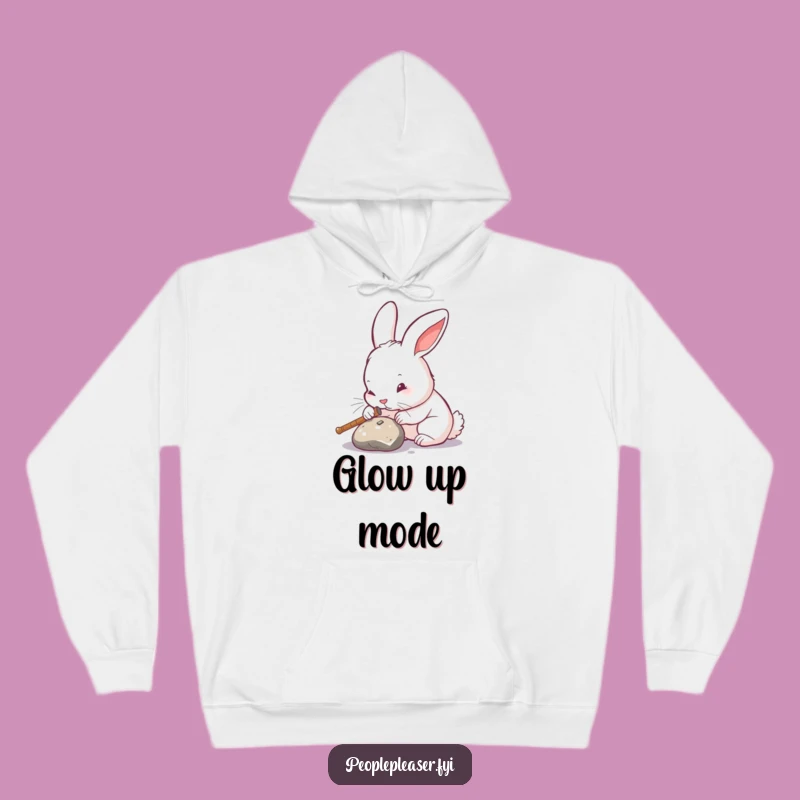 Funny Rabbit Shine Hoodie: Cozy & Hilarious Gift for Detail-Oriented People