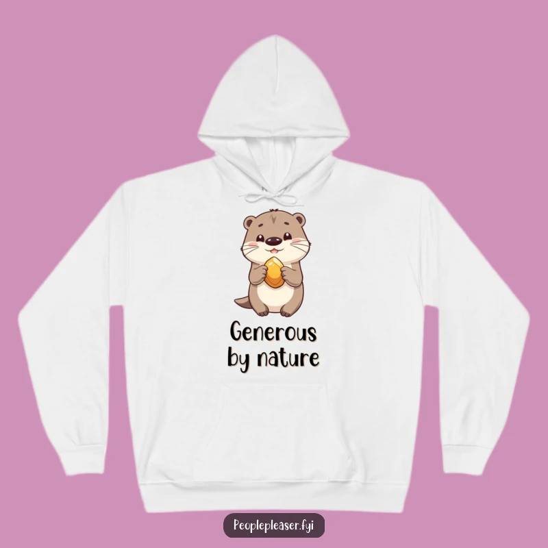 Cozy Funny Otter Hoodie: Sharing Friend's Warm Gift