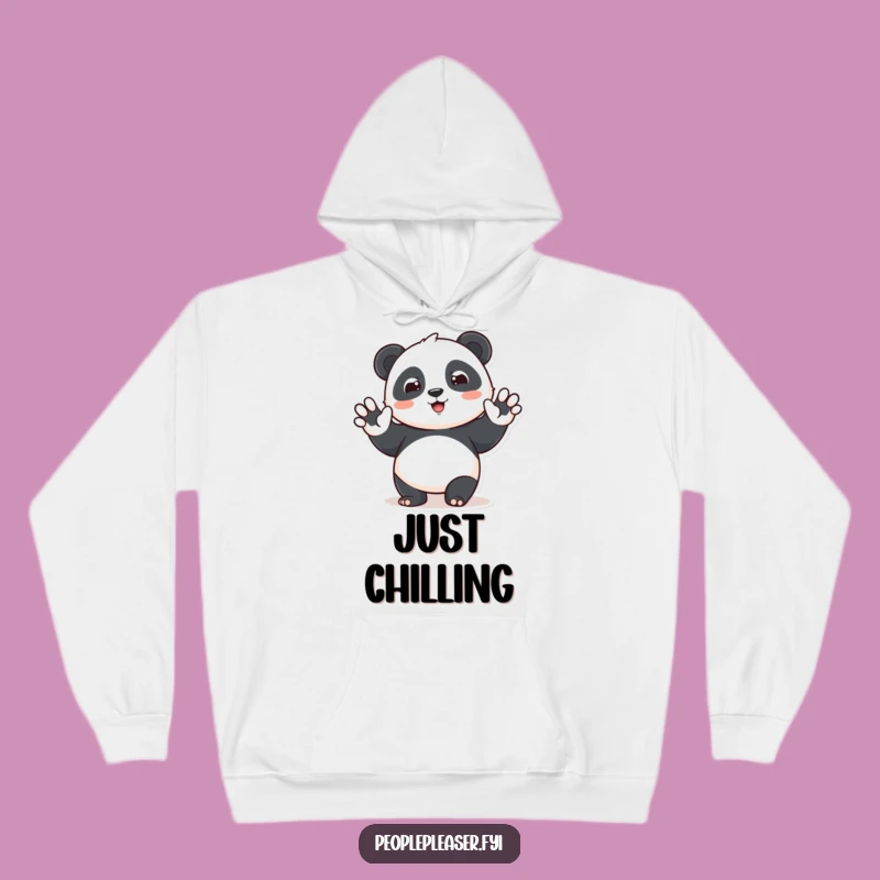Cozy Funny Panda Hoodie: Waving Character Greeting, Warm & Hilarious Gift Idea!