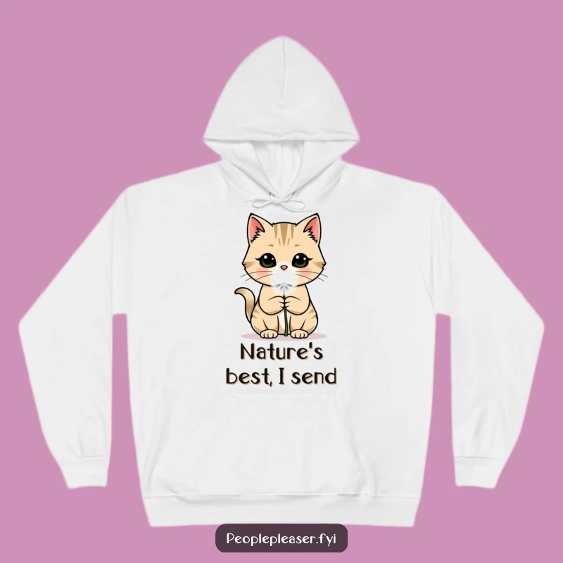 Funny Cat Hoodie: Cozy Feline Offers Dandelion Puff, The Ultimate Comfy Gift