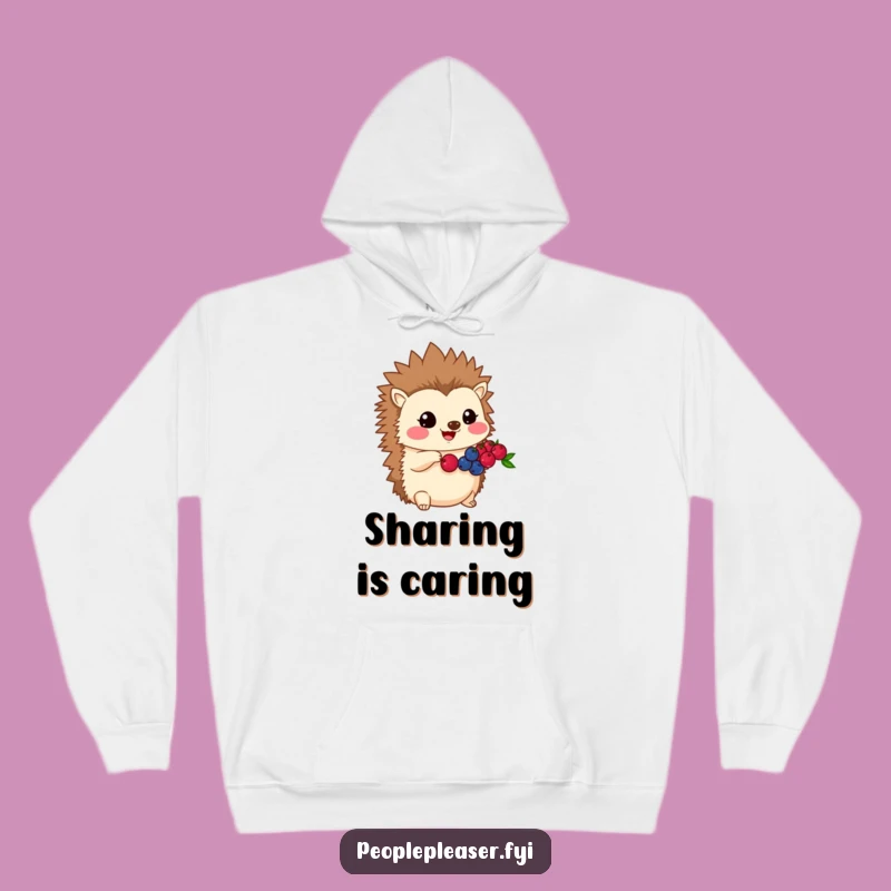 Cozy Funny Kawaii Hedgehog Hoodie, Generous Comfort, Warm Humor Gift