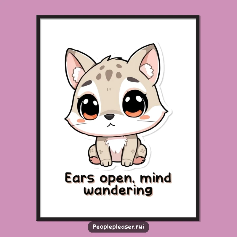 Free Printable Wall Art: Curious Listener Animal, Amusing Downloadable Decor