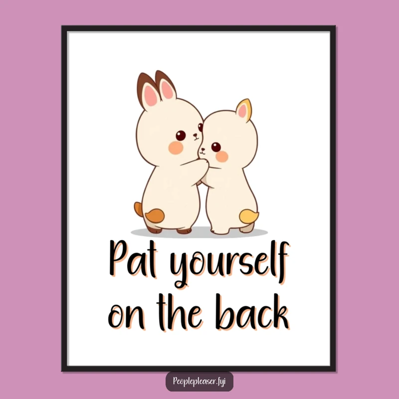 Heartfelt Free Printable Wall Art: Encouraging Animal Pals - Gentle Downloadable Decor
