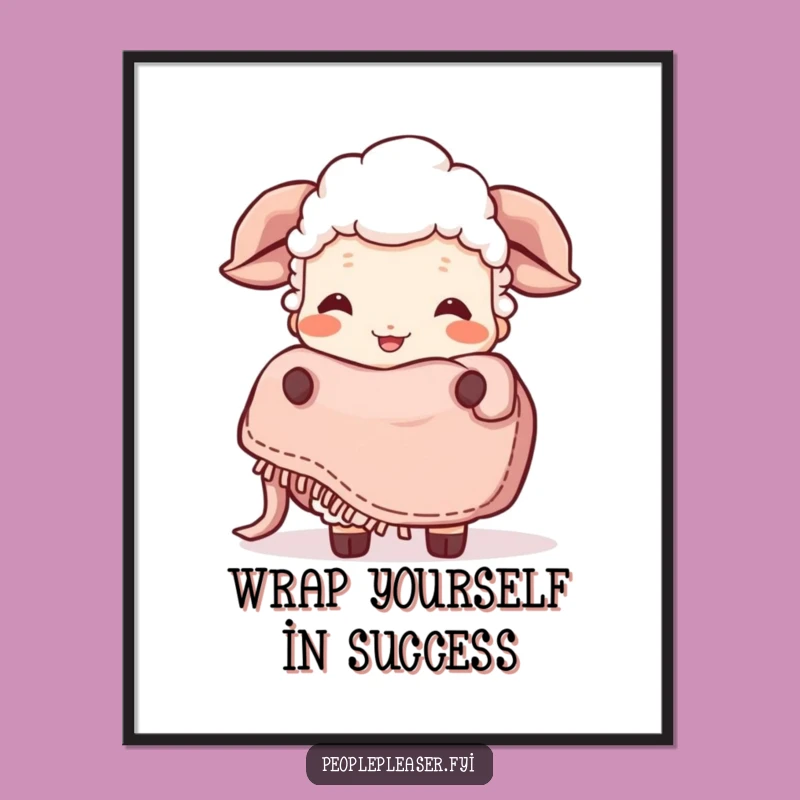 Giggling Sheep Cozy Blanket Free Printable Wall Art, Whimsical Downloadable Gift Decor