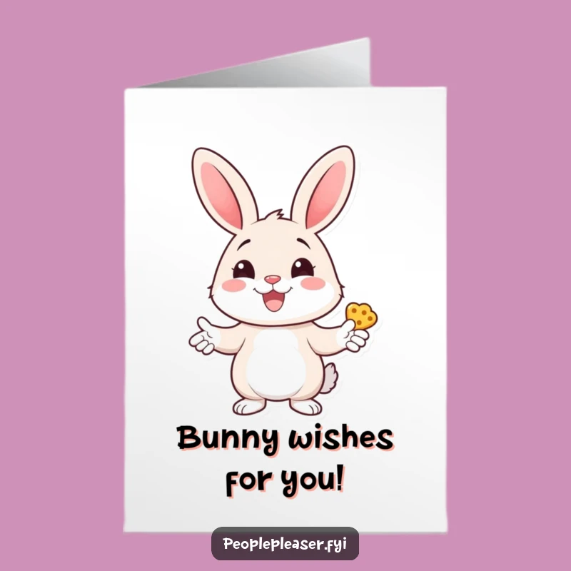Free Printable Birthday Card: Bunny Shares Treats for a Sweet Birthday