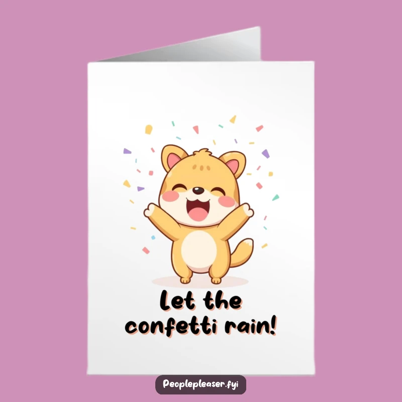 Funny Free Printable Birthday Card: Confetti Animal Celebration - Instant Download Gift
