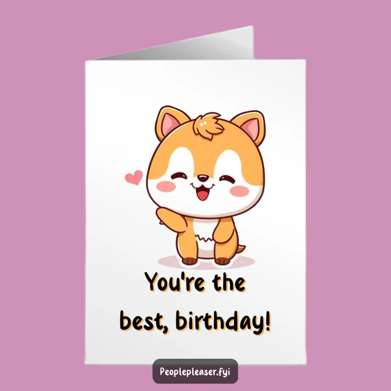 Free Printable Birthday Card: Flattered Animal Compliment, Funny Downloadable Gift