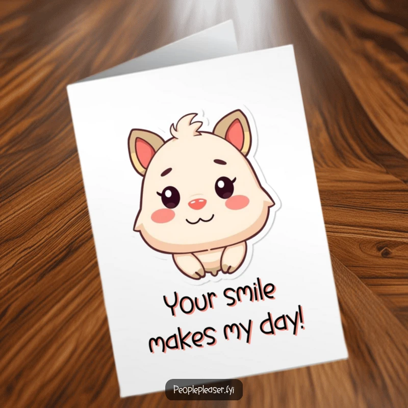 Funny Free Printable Birthday Card featuring a contented animal delighted by a happy face, spreading cheer and good vibes.