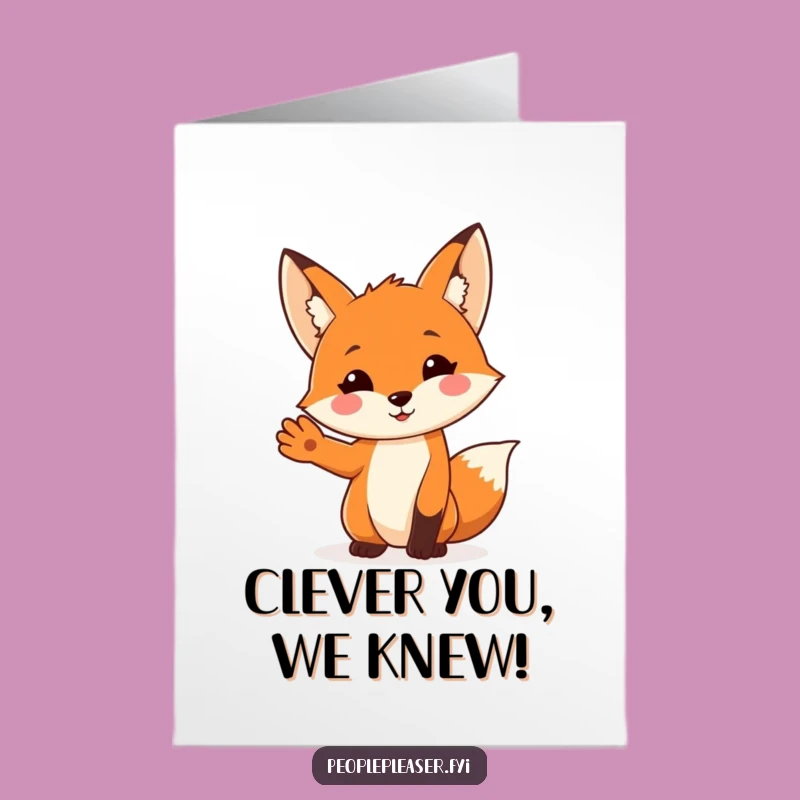 Congrats Free Printable Card: Helpful Fox Paw, Funny Downloadable Gift