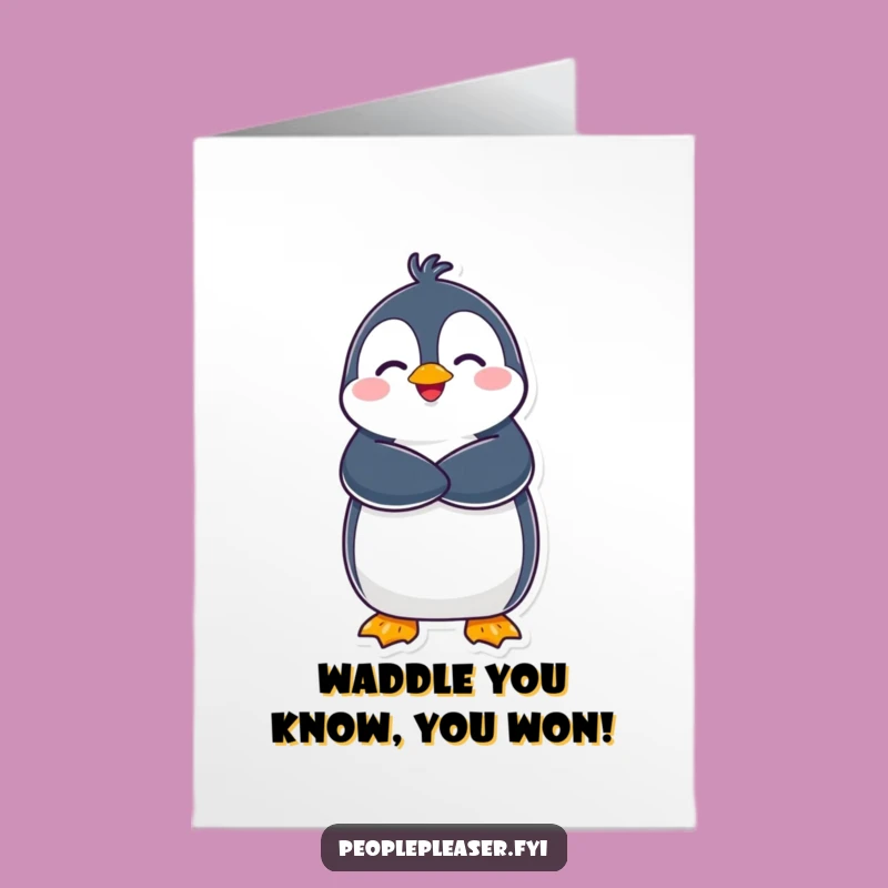Congrats Free Printable Card: Penguin Hugs, Funny Downloadable Gift