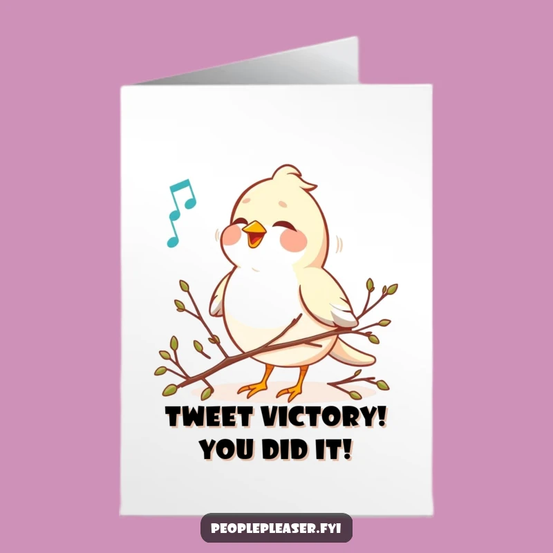 Free Printable Bird Congrats Card: Sweet Melody Twig Arranger Funny Congratulations Download
