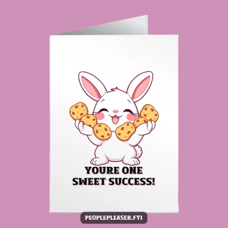 Free Printable Congrats Card: Bunny Cookies - Funny Downloadable Gift