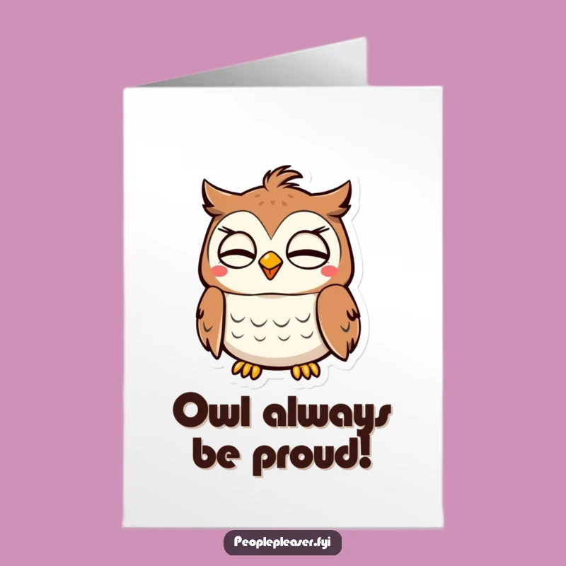 Congrats Free Printable Card: Owl Nod, Funny Downloadable Gift of Approval
