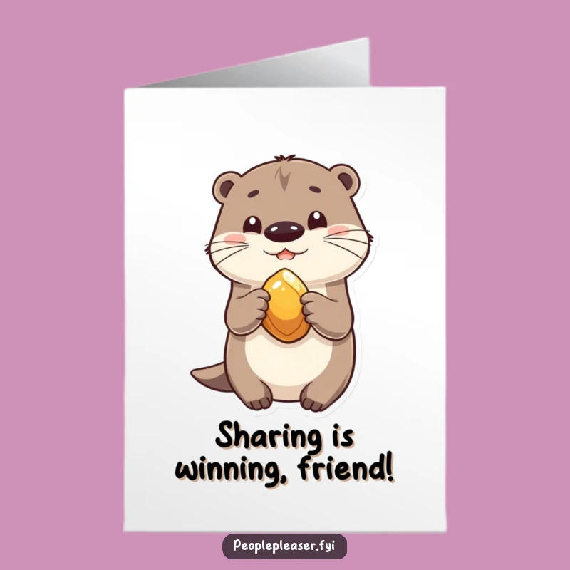 Free Printable Congrats Card: Otter's Treasure of Success - Funny Downloadable