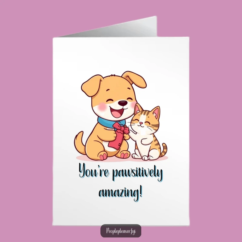 Free Printable Congrats Card: Dog's Toy Offering, Hilarious Downloadable Friendship Gift