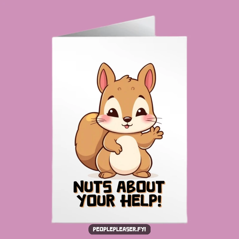 Free Printable Squirrel Thank You Card: Helping Paw Gratitude Downloadable Gift