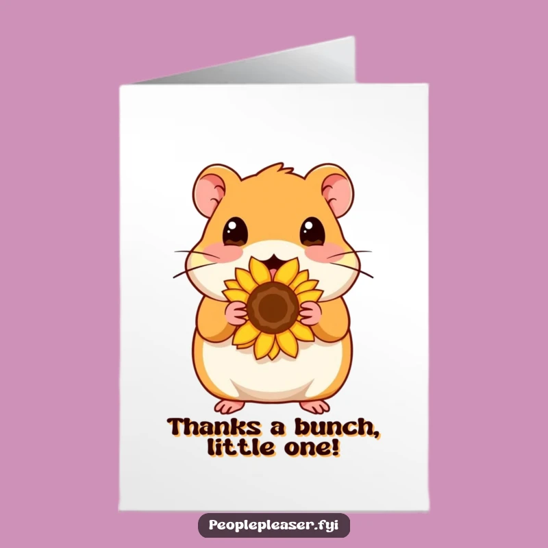 Free Printable Thank You Card: Adorable Hamster Seed for Gratitude