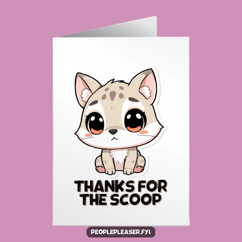Free Printable Thank You Card: Attentive Listener Animal, Funny Downloadable Gratitude