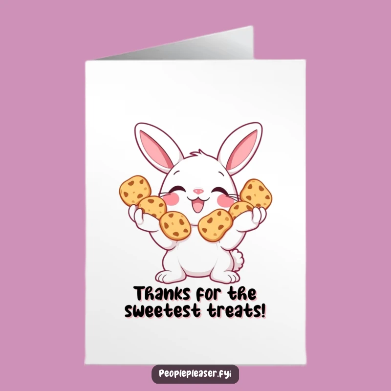 Free Printable Thank You Card: Bunny Cookies - Funny Downloadable Gift