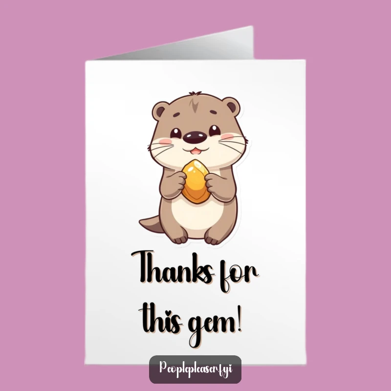 Free Printable Thank You Card: Otter's Sparkling Thanks - Funny Downloadable Gift