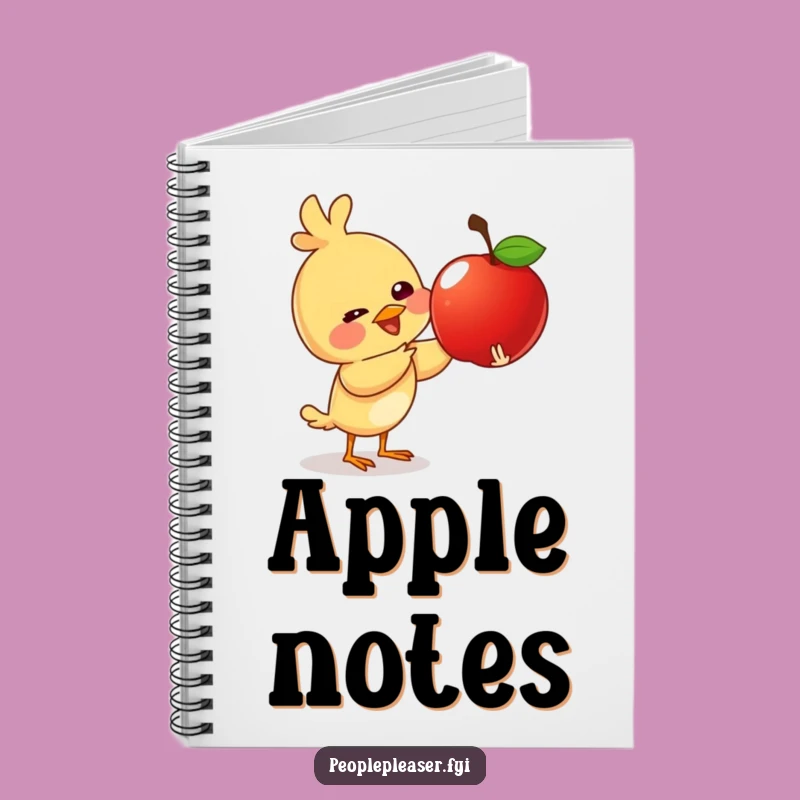 Funny Giggling Bird Apple Notebook - Journal Cute Gift