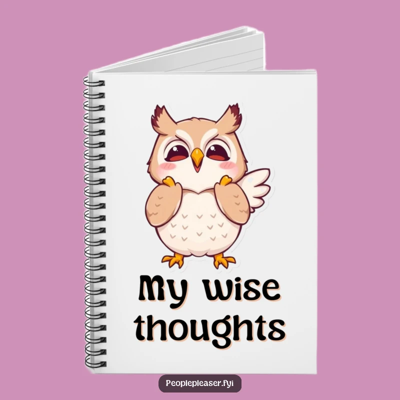 Funny Owl Clapping Wings Notebook - Jot Down Cheers, Great Funny Gift