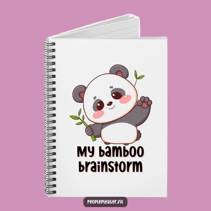 Funny Panda Bamboo Notebook: Jot Down Sweet Thoughts with a Panda Friend