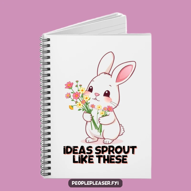 Funny Rabbit Flower Notebook: Jot Down Ideas with this Funny Gift