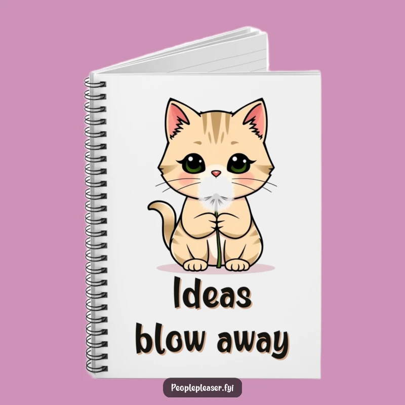 Funny Cat Notebook: Charming Dandelion Offering, Perfect For Jotting Down Ideas