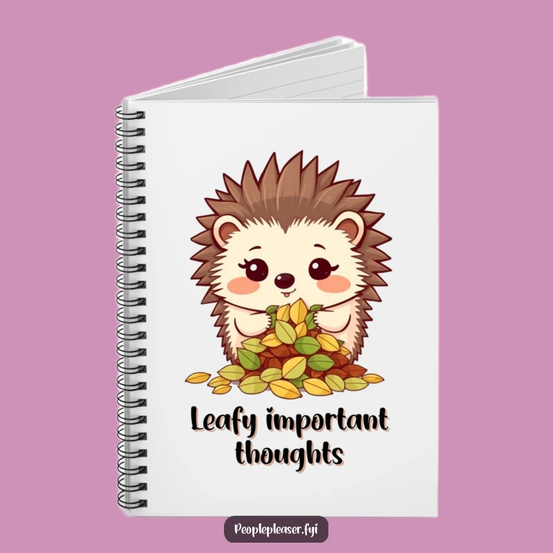Funny Hedgehog Leaves Notebook: Organize Your Thoughts with a Proud Companion