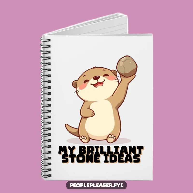 Funny Otter Tossing Stone Notebook: Jot Down Ideas with a Hilarious Companion