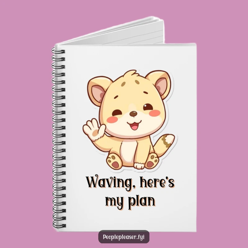 Funny Animal Waving Notebook - Jot Down Friendly Notes and Gifts!