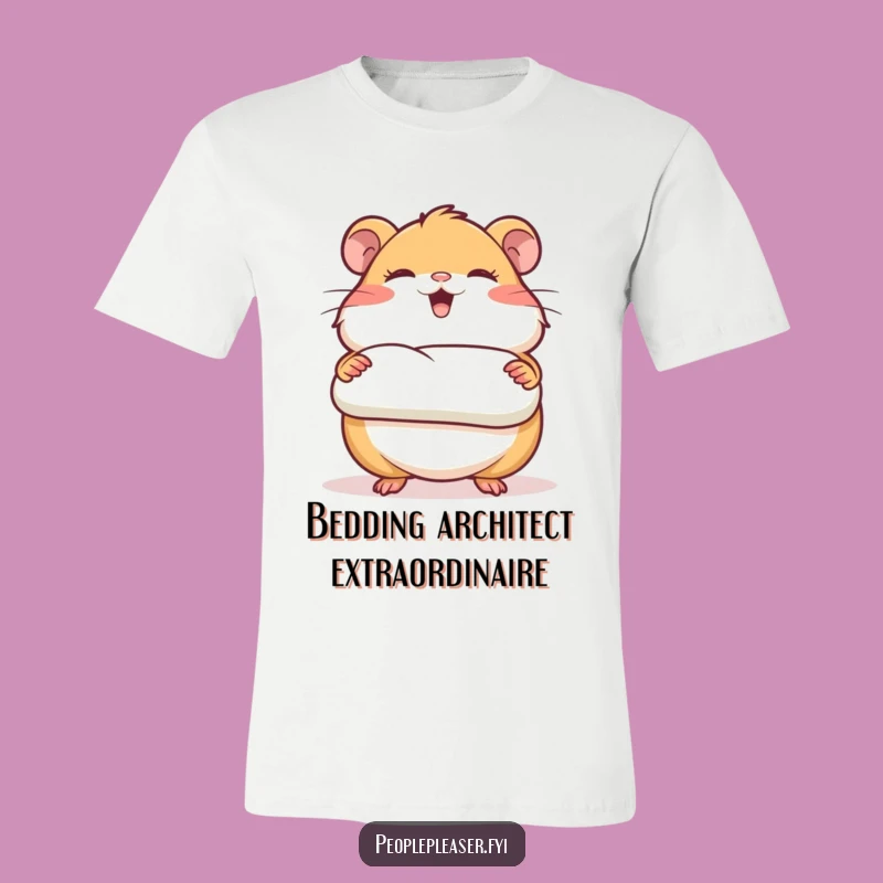 Funny Hamster Bedding Roll T-Shirt - Cozy Critter Humor Tee