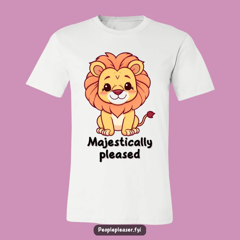 Funny Proud Lion Tee: Gentle Ruler's Majestic Statement Shirt