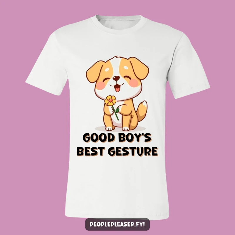 Funny Dog T-Shirt: Cheerful Pup Offers Flower, The Best Funny Gift for Dog Lovers!