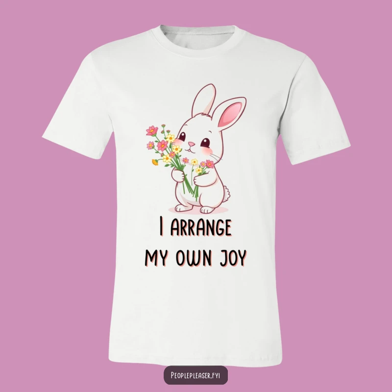 Funny Bunny Flower Shirt: Adorable Gardener's Funny Gift for Animal Enthusiasts