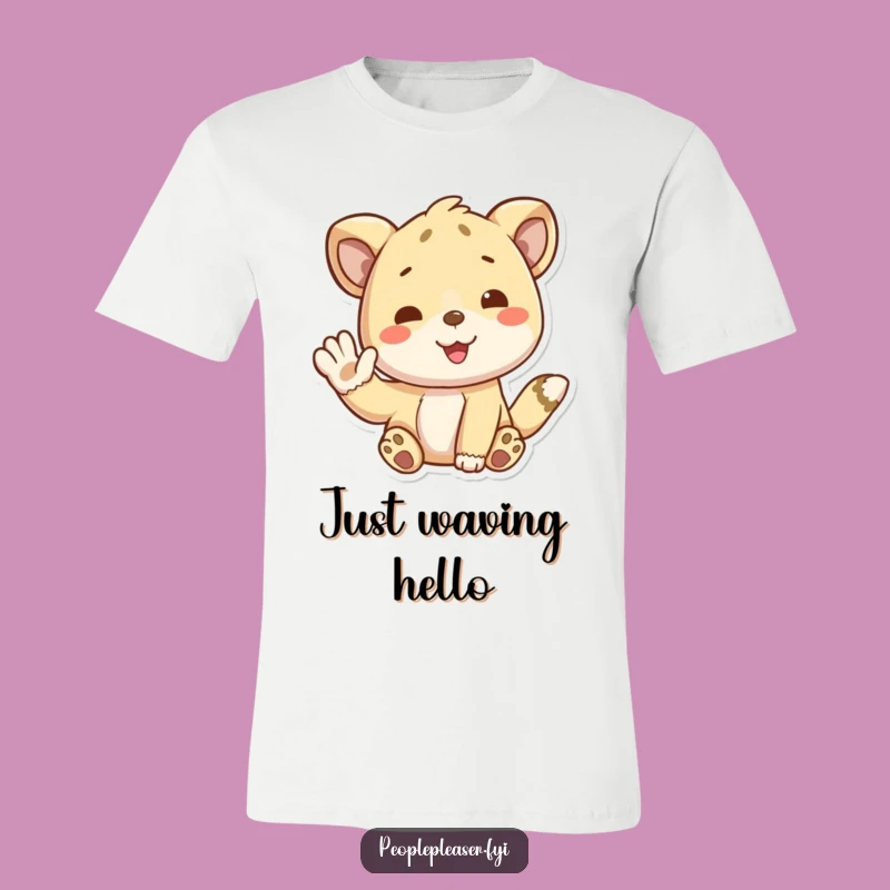 Funny Animal Waving T-Shirt - Spread Smiles with Every Wave and Gift!