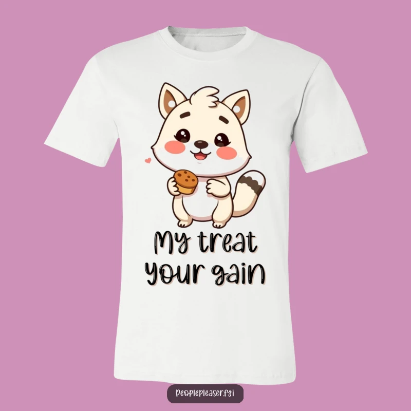 Funny Enthusiastic Animal T-Shirt - Hilarious Treat Offering Graphic Tee Gift