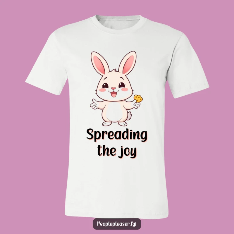 Funny Bunny Treats T-Shirt: Spread Smiles with Comedic Sweetness!