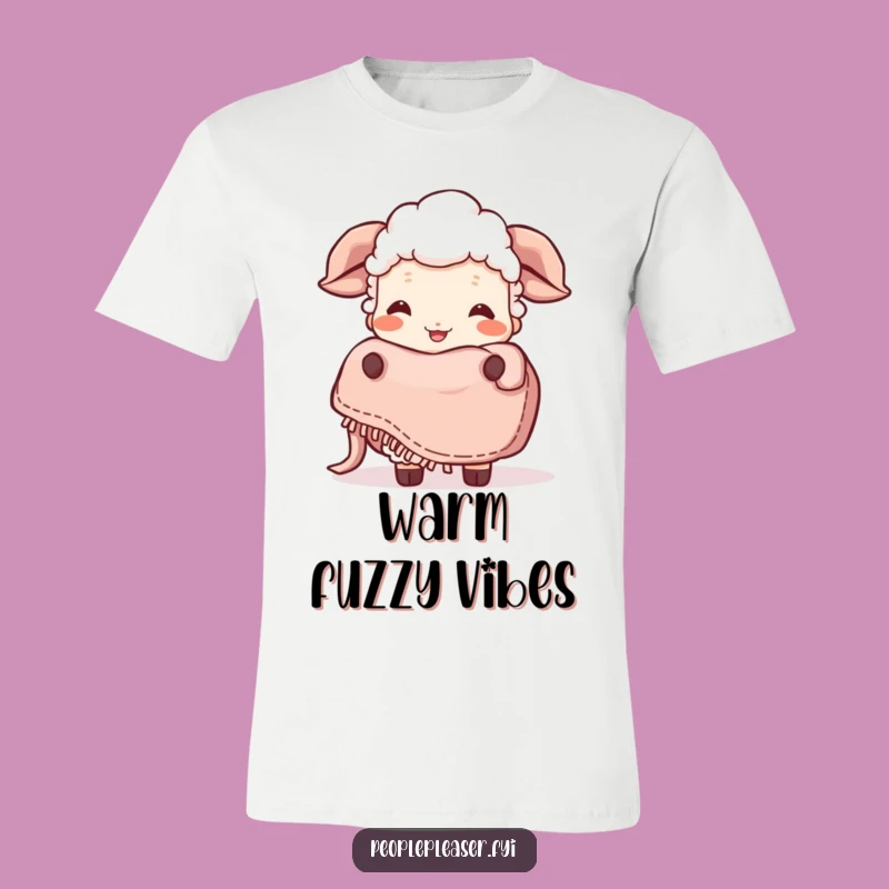 Funny Giggling Sheep Blanket Tee: Wear the Comfort of Laughter!