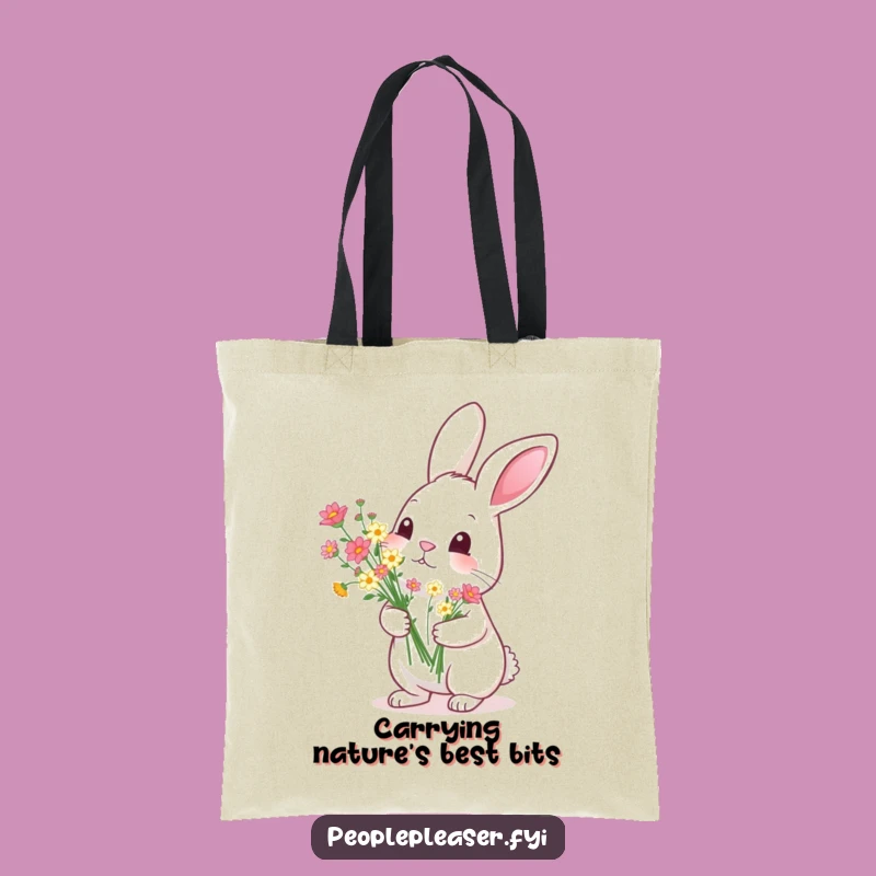 Funny Rabbit Bouquet Tote: Stylish and Funny Gift for Eco-conscious Shoppers