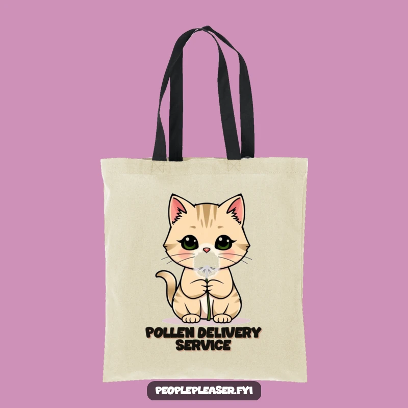 Funny Cat Tote Bag: Charming Dandelion Offering, A Whimsical And Practical Gift