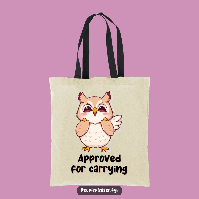 Funny Owl Clapping Wings Tote Bag - Practical Funny Gift for Cheerleaders