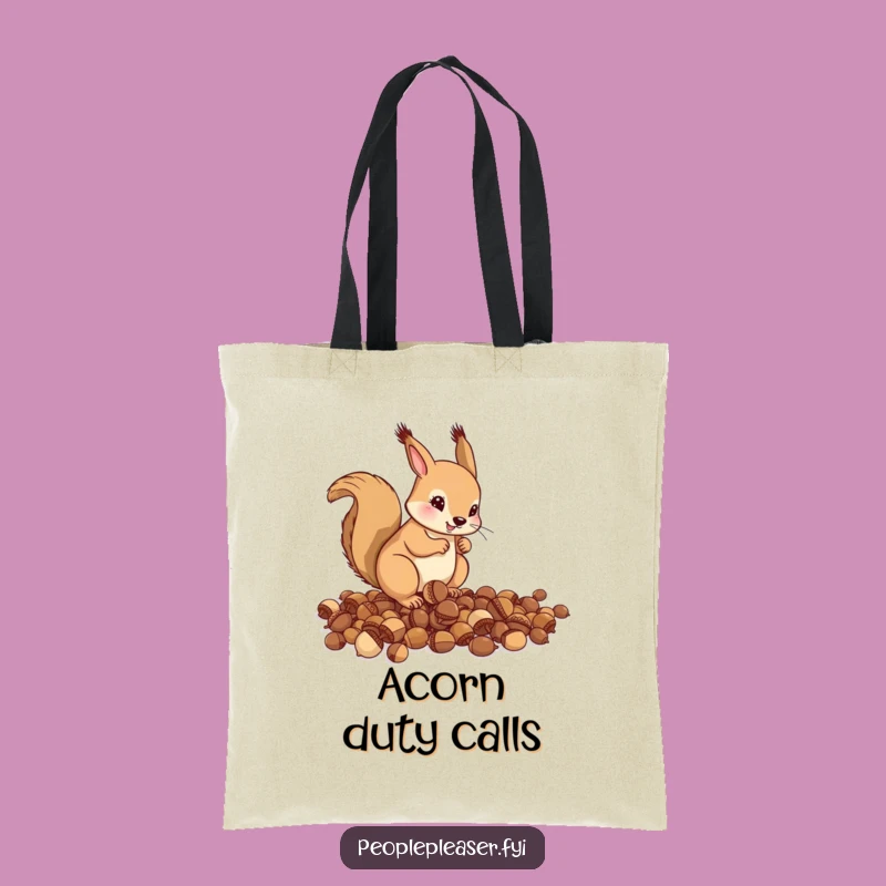 Funny Squirrel Acorn Tote: Carry Your Essentials with this Funny Gift