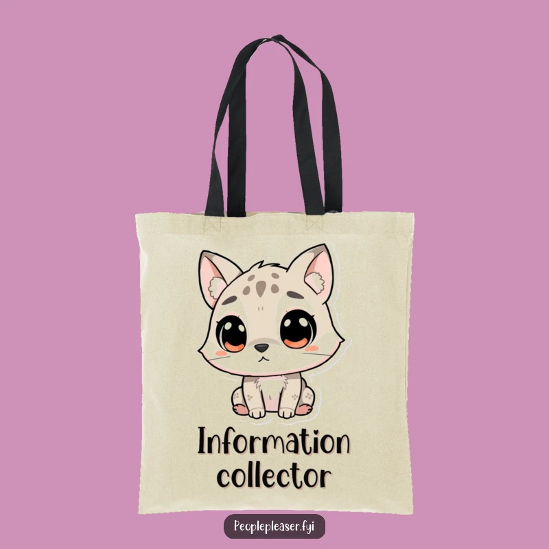 Funny Tote Bag: Curious Animal Listening Intently, Carry Your Curiosity Casually Gift