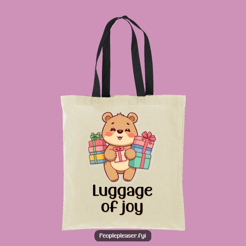 Funny Bear Gift Tote Bag: Carry Your Gifts, Practical Funny Gift for Shoppers!