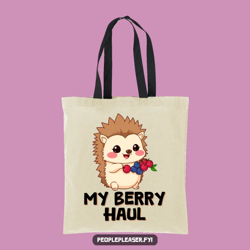 Funny Kawaii Hedgehog Tote Bag, Sharing Companion, Practical and Kind Gift
